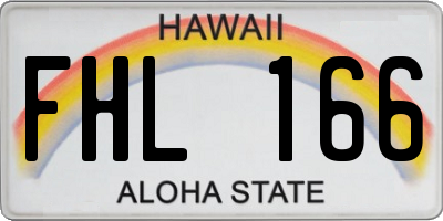 HI license plate FHL166