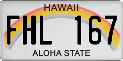 HI license plate FHL167