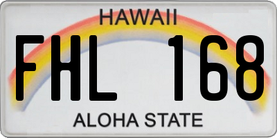 HI license plate FHL168