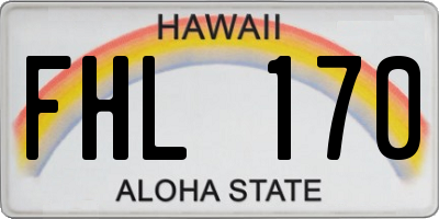 HI license plate FHL170