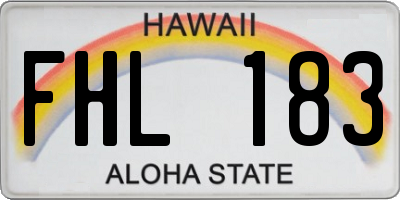 HI license plate FHL183