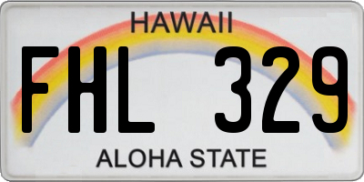HI license plate FHL329