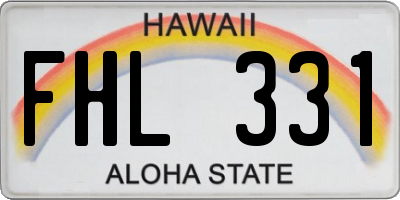 HI license plate FHL331