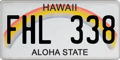 HI license plate FHL338