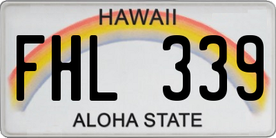 HI license plate FHL339