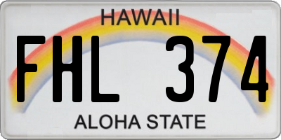 HI license plate FHL374