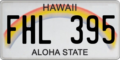 HI license plate FHL395