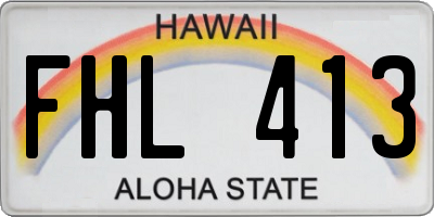 HI license plate FHL413