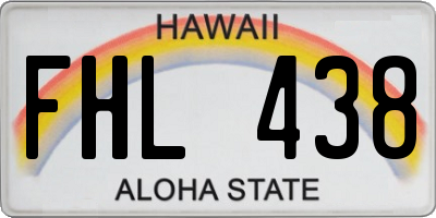 HI license plate FHL438