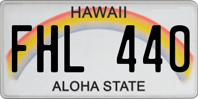 HI license plate FHL440