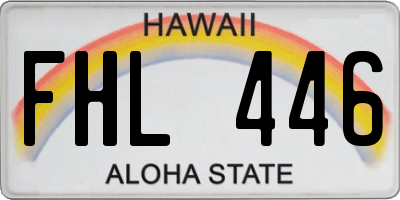 HI license plate FHL446