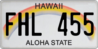HI license plate FHL455
