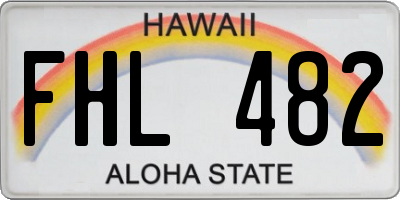 HI license plate FHL482