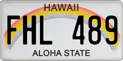 HI license plate FHL489