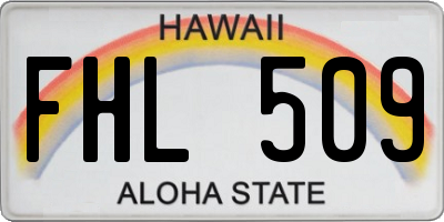 HI license plate FHL509