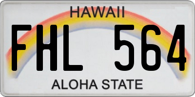 HI license plate FHL564