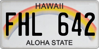 HI license plate FHL642