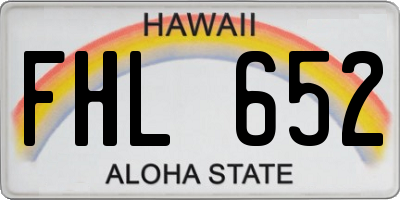 HI license plate FHL652