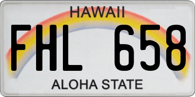 HI license plate FHL658