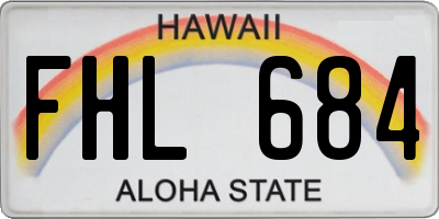 HI license plate FHL684