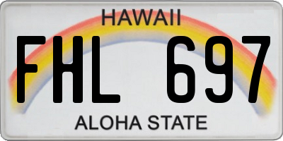 HI license plate FHL697