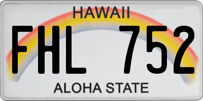 HI license plate FHL752