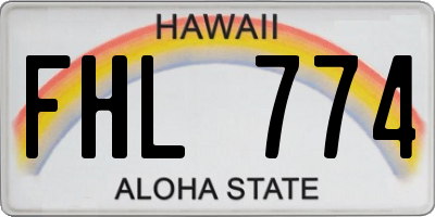 HI license plate FHL774