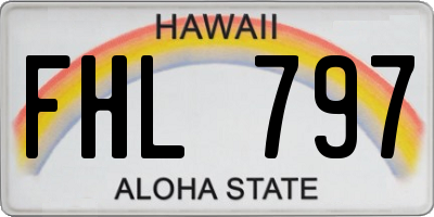 HI license plate FHL797