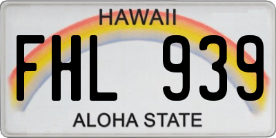 HI license plate FHL939