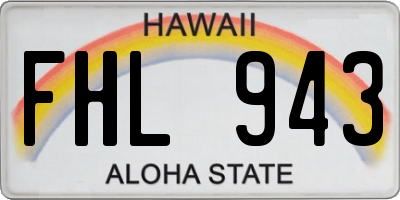 HI license plate FHL943