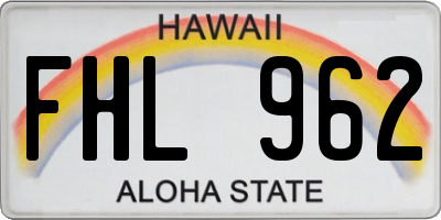 HI license plate FHL962