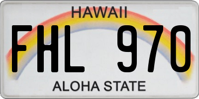 HI license plate FHL970