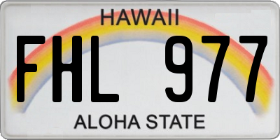 HI license plate FHL977