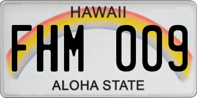 HI license plate FHM009