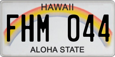 HI license plate FHM044