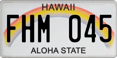 HI license plate FHM045