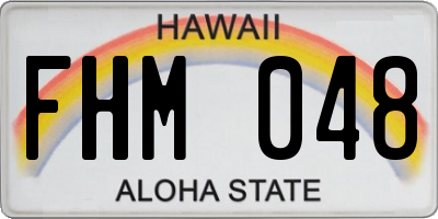 HI license plate FHM048