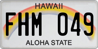 HI license plate FHM049