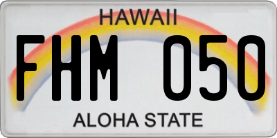 HI license plate FHM050
