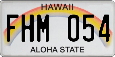 HI license plate FHM054