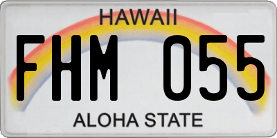 HI license plate FHM055