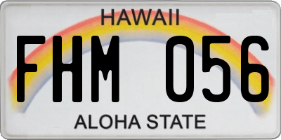 HI license plate FHM056