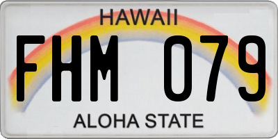 HI license plate FHM079