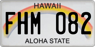 HI license plate FHM082