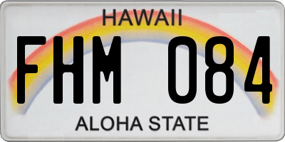 HI license plate FHM084