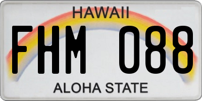 HI license plate FHM088