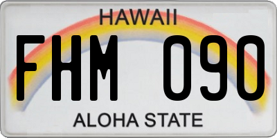 HI license plate FHM090