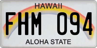 HI license plate FHM094