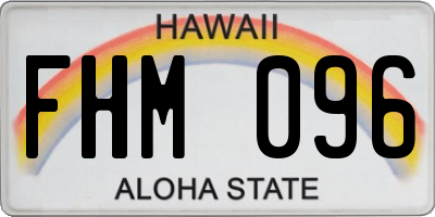 HI license plate FHM096