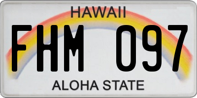 HI license plate FHM097